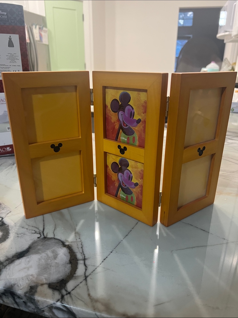 Disney Yellow Mickey Mouse Tri-Fold Photo Frame